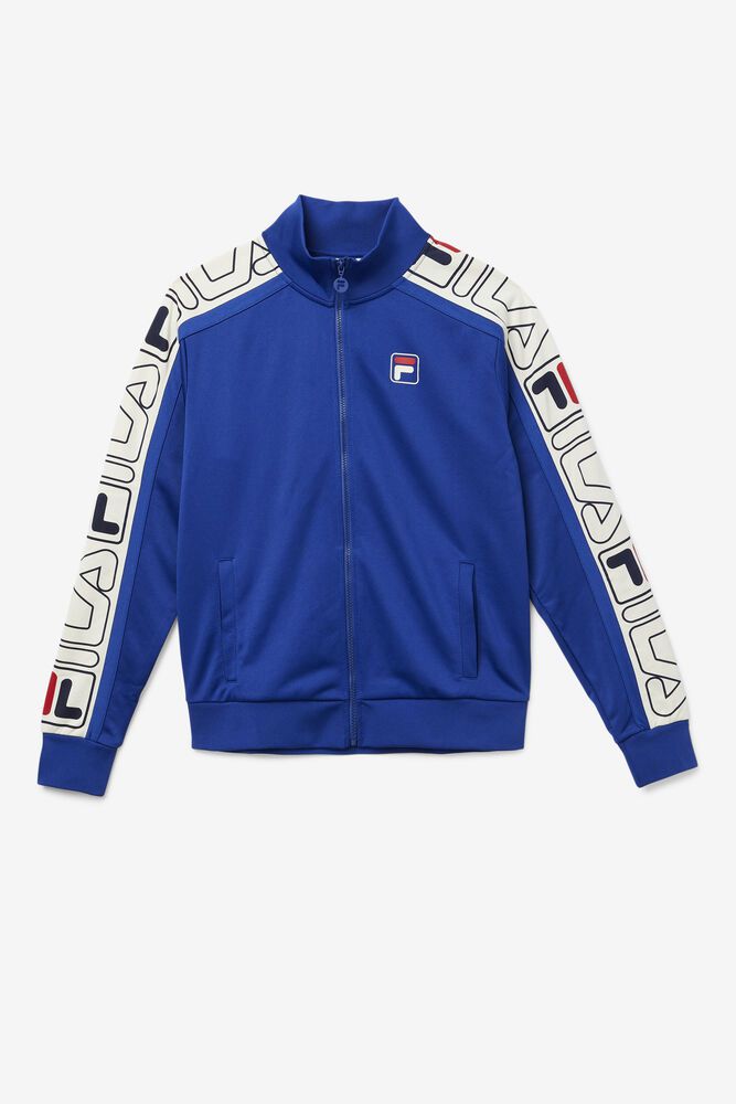 Fila Gatlin Track Blue Jacket Mens - NZ 46528-USWK